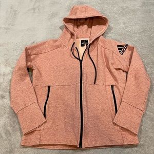 Adidas Zip Up Hoodie - Salmon